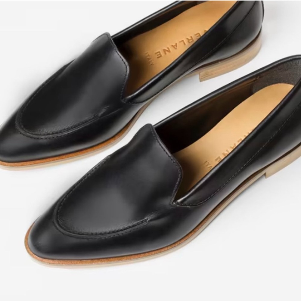 NWT EVERLANE Black Leather Loafers